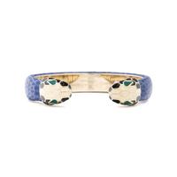 Bulgari, 'Serpenti Forever', Enamel and Leather Cuff Bracelet