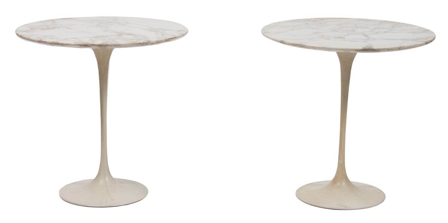 Eero Saarinen (Finnish, 1910-1961), KNOLL, CIRCA 1957, a pair of Tulip side tables