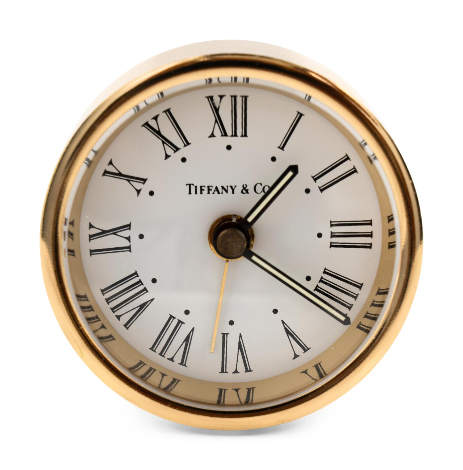 A Group of Tiffany and Cartier Desk Clocks