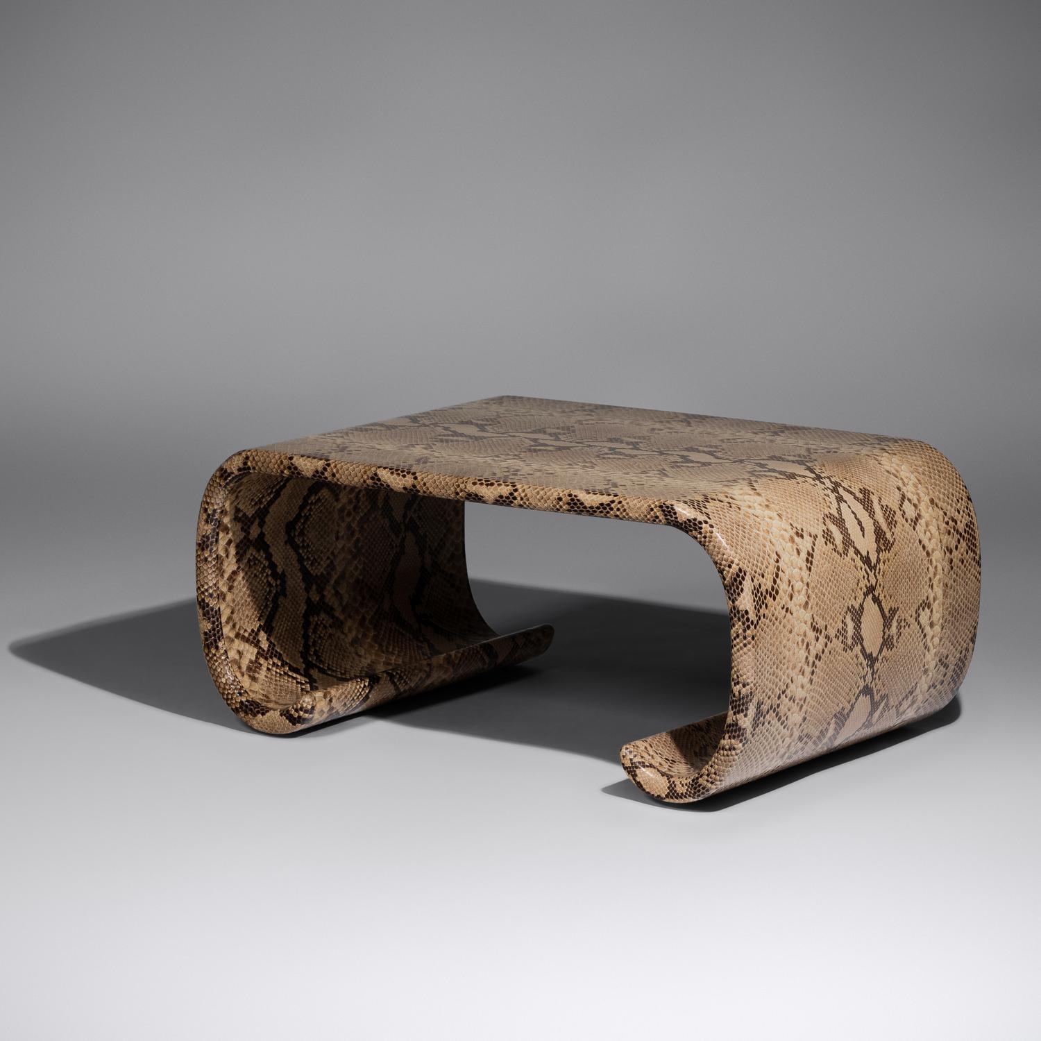 Waterfall Table in Python, 1985 for Karl Springer Ltd., USA