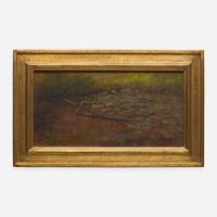 Albert Bierstadt (1830-1902) Study of Water Lilies