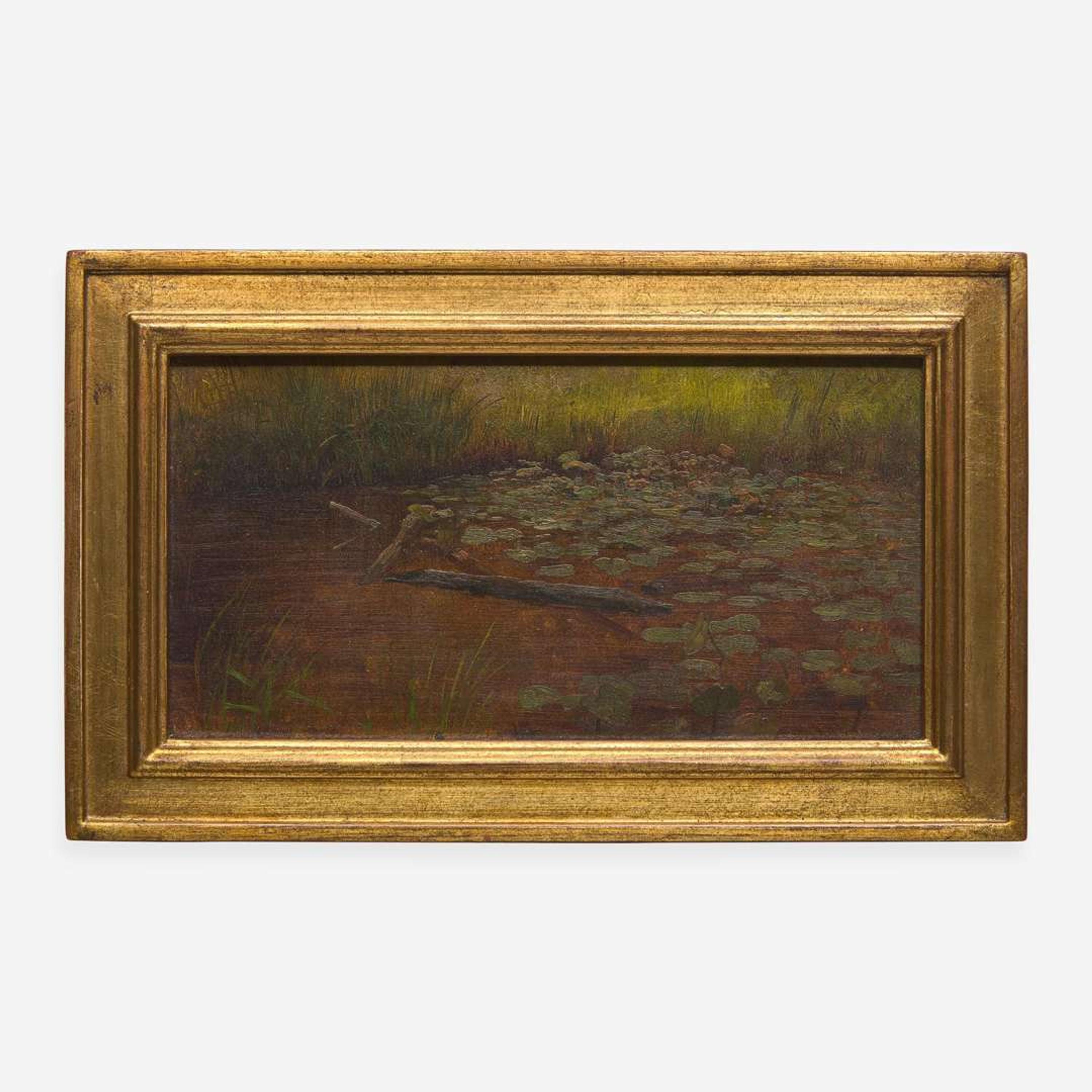 Albert Bierstadt (1830-1902) Study of Water Lilies