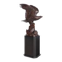A Japanese Carved Wood Model of an Eagle