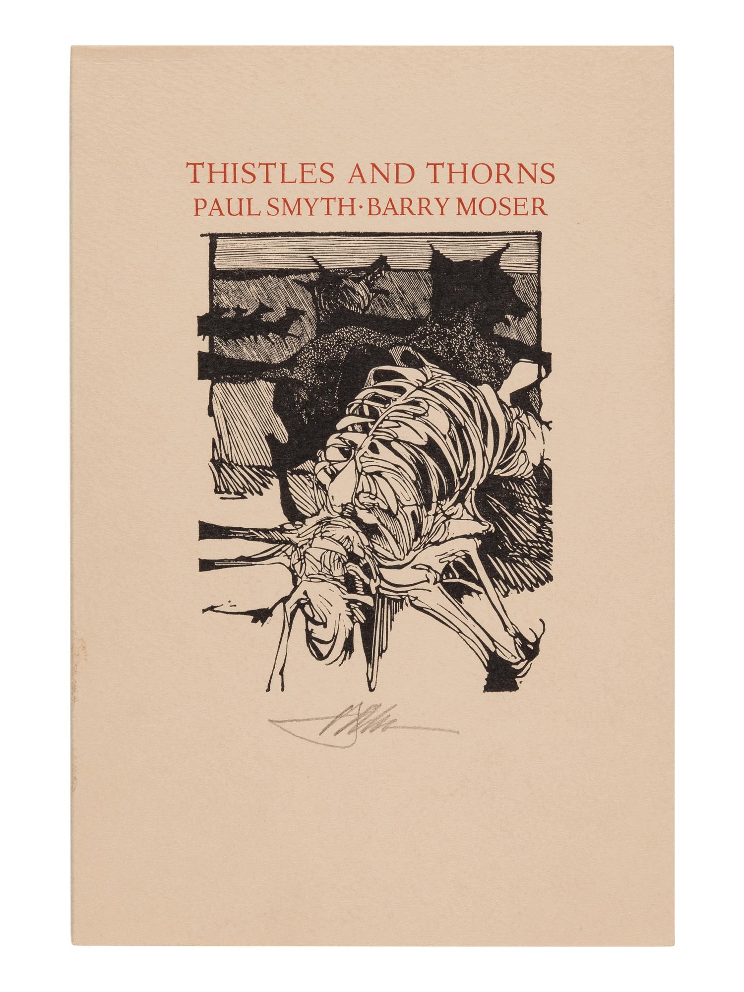 [MOSER, Barry, illustrator]. SMYTH, Paul (1944-2006). Thistles and Thorns: Abraham and Sarah at Bethel . Omaha: Printed by Harry Duncan at Abattoir Editions / University of Nebraska, 1977.