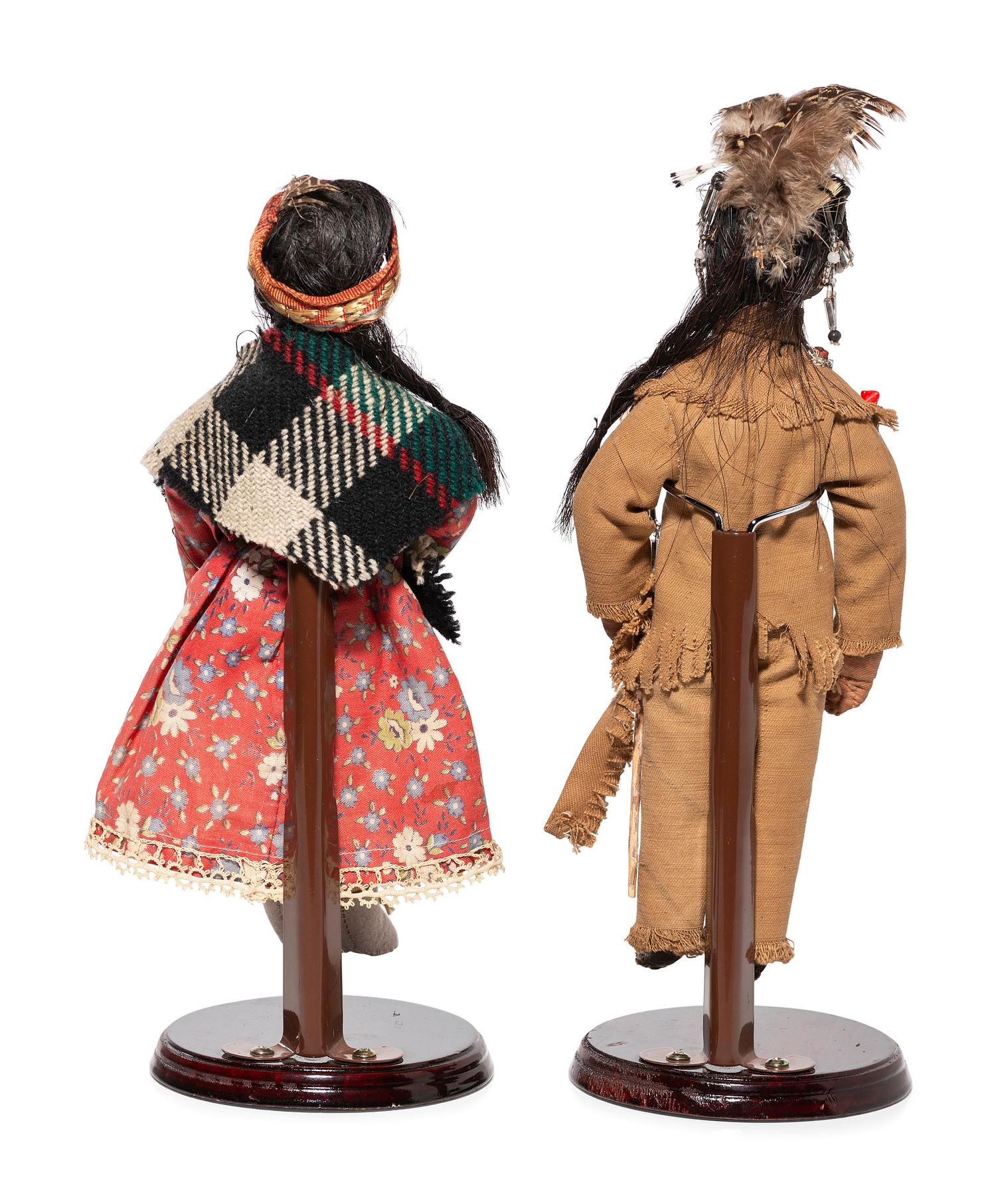 Pair of Applehead Dolls