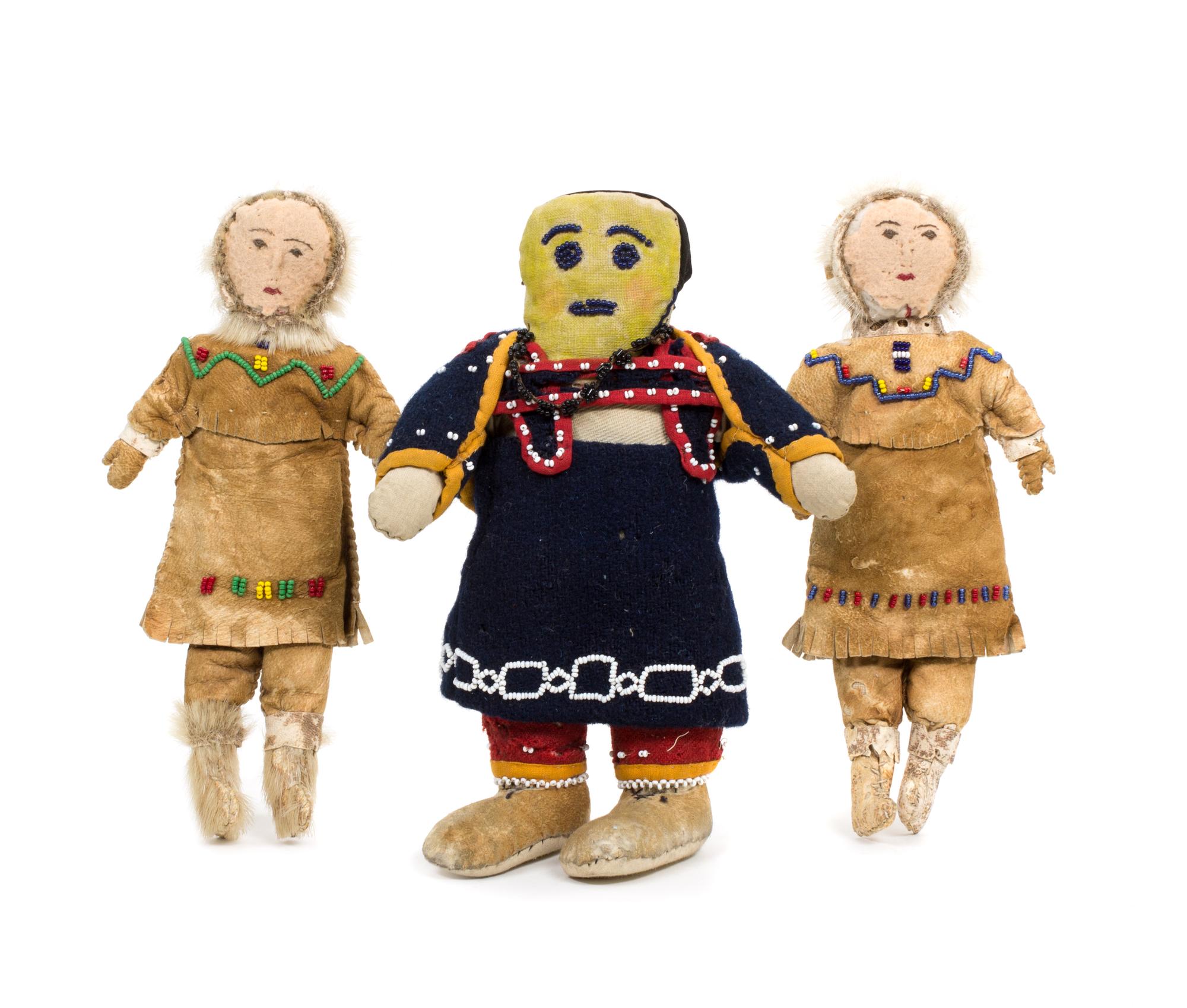 An Ojibwa Doll Height of first 9 inches.