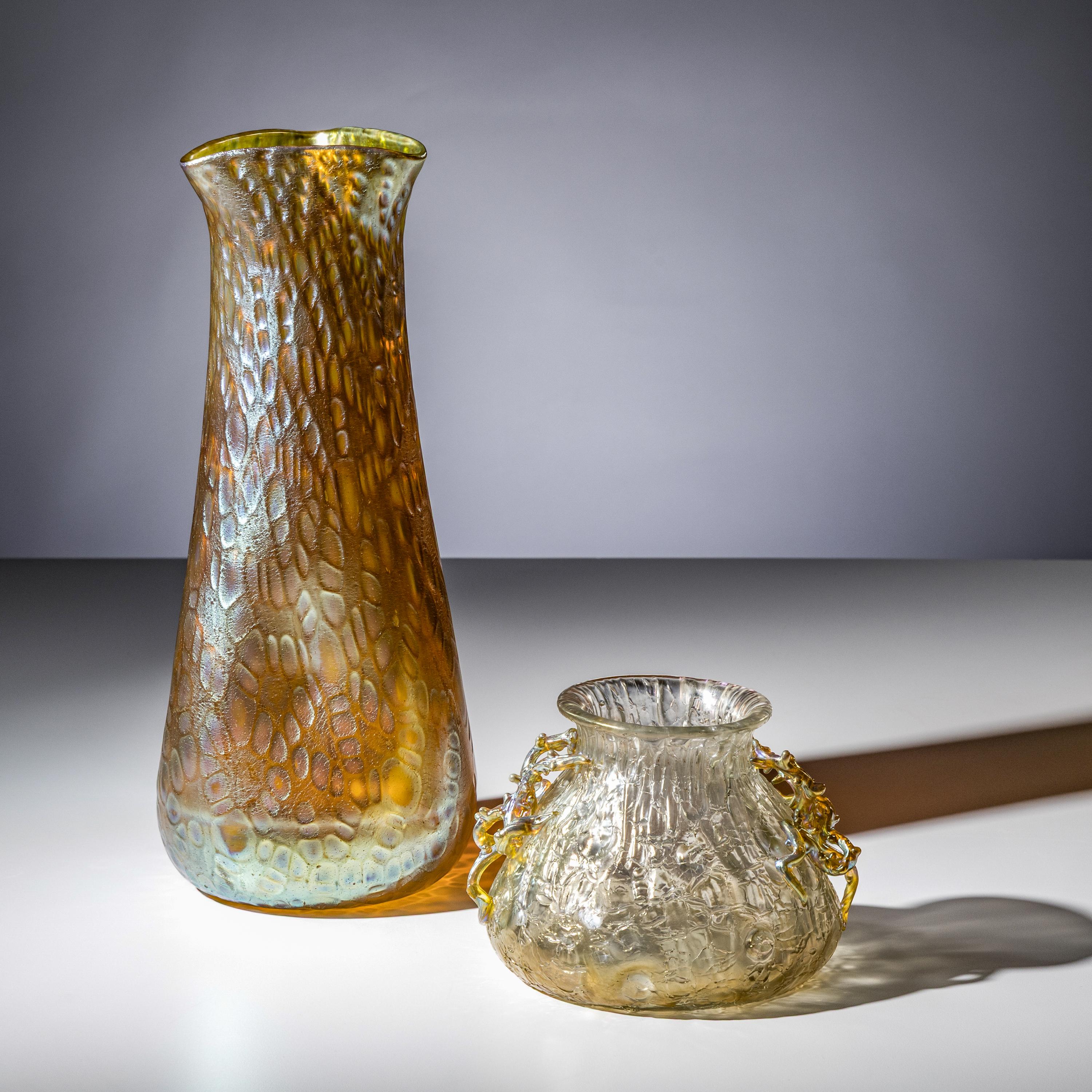 Loetz Glass (Austrian, founded 1840) — Two Vases