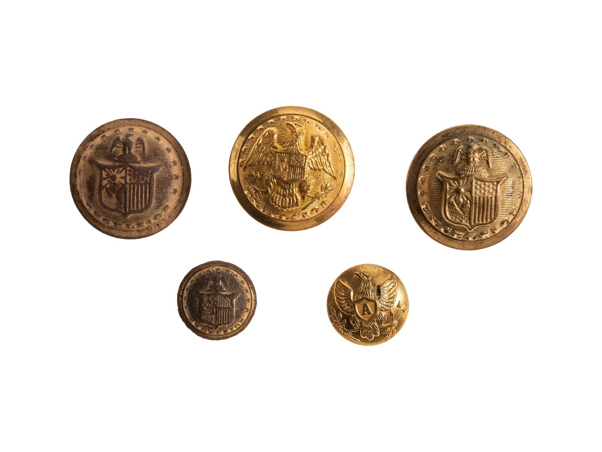 [CIVIL WAR] Group of buttons from both North and South. Lot of 13.