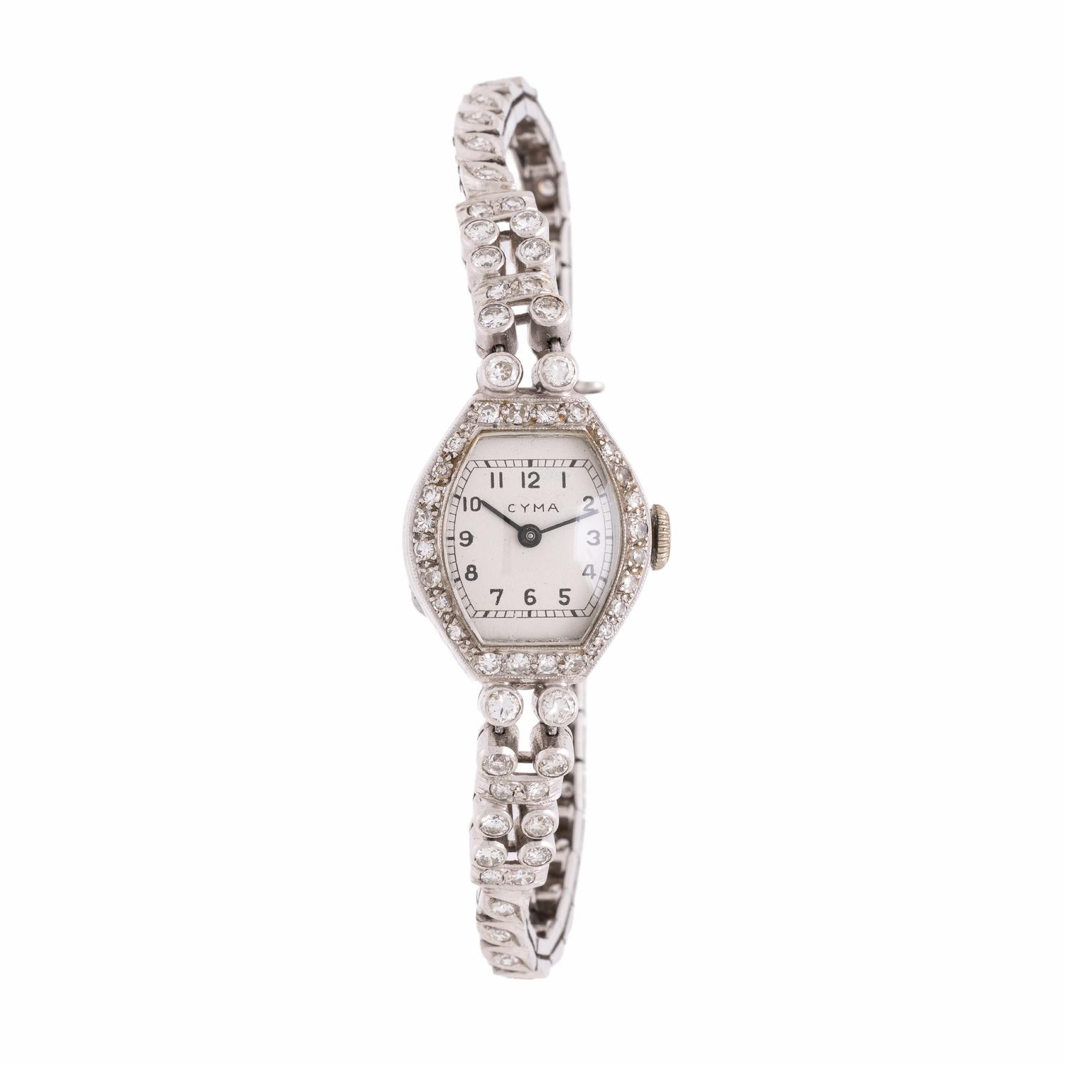 Cyma, Diamond and Platinum Watch