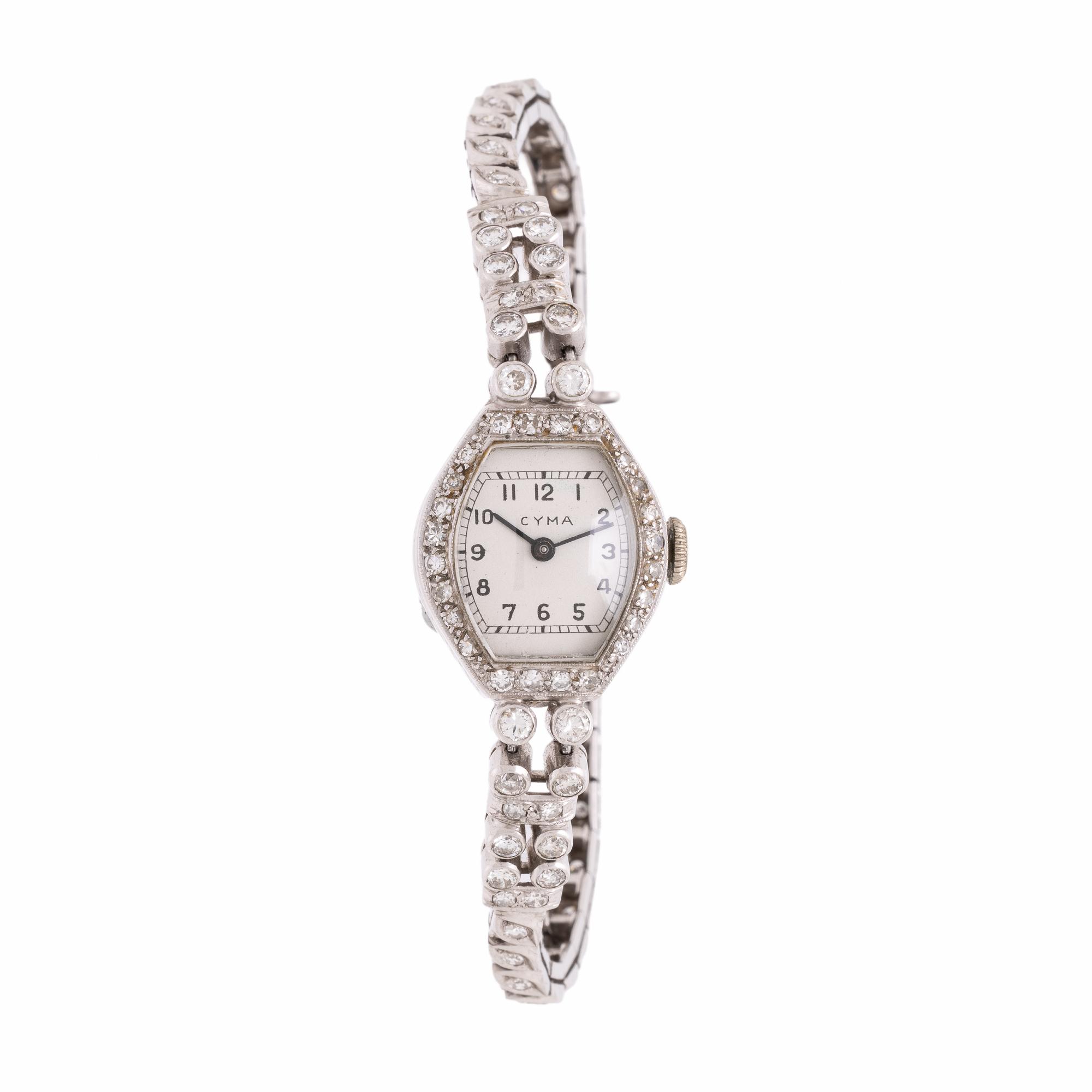 Cyma, Diamond and Platinum Watch