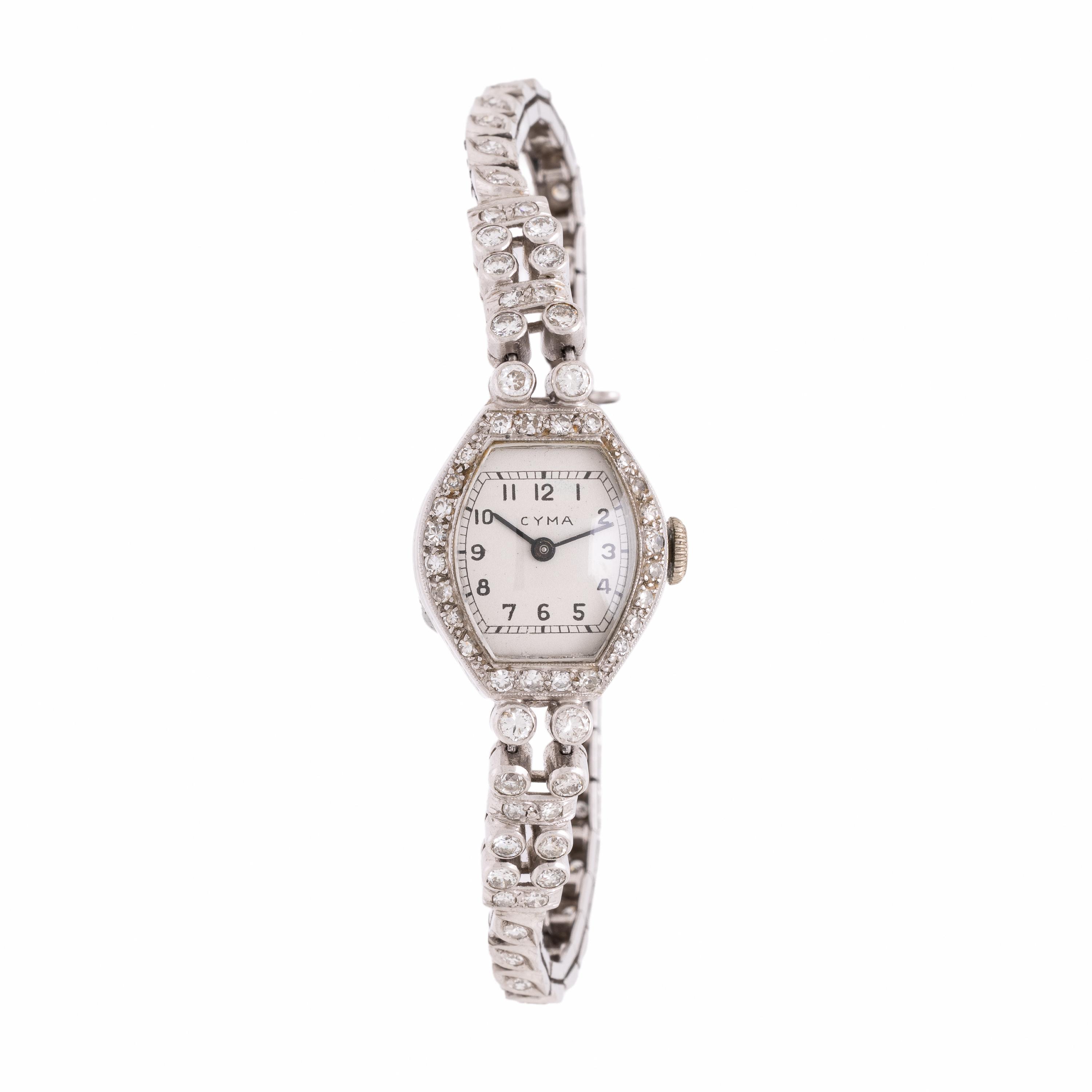 Cyma, Diamond and Platinum Watch