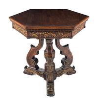 A Continental Parcel Gilt Beechwood and Olivewood Center Table