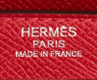 Red Hermès Epsom Leather Kelly 32 with Strap, 2014