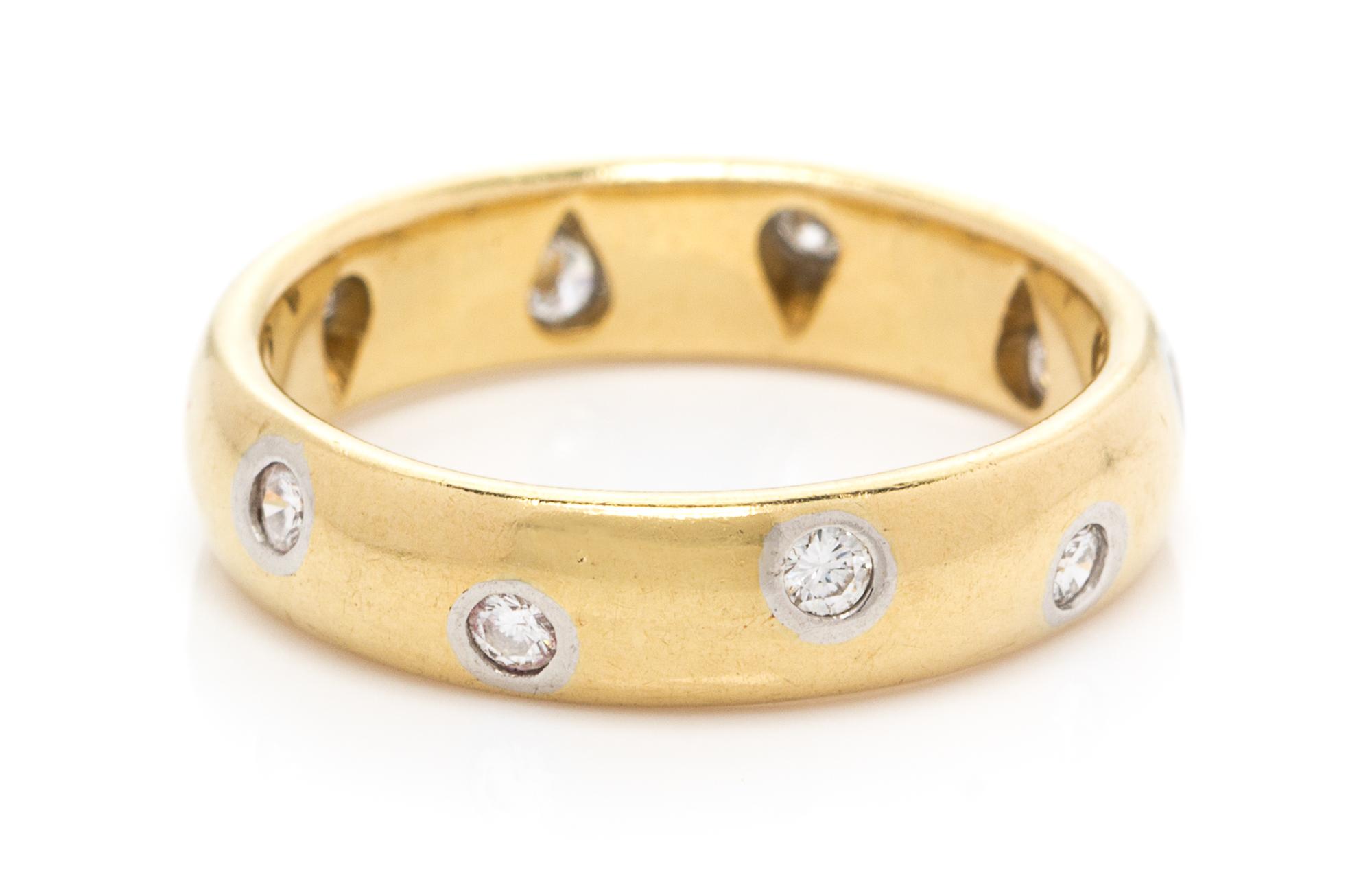 An 18 Karat Yellow Gold, Platinum and Diamond "Etoile" Ring, Tiffany & Co., 3.30 dwts.