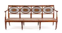 An Edwardian Painted Sofa Height 35 x width 76 1/2 x depth 28 inches. — LATE 19TH/EARLY 20TH CENTURY