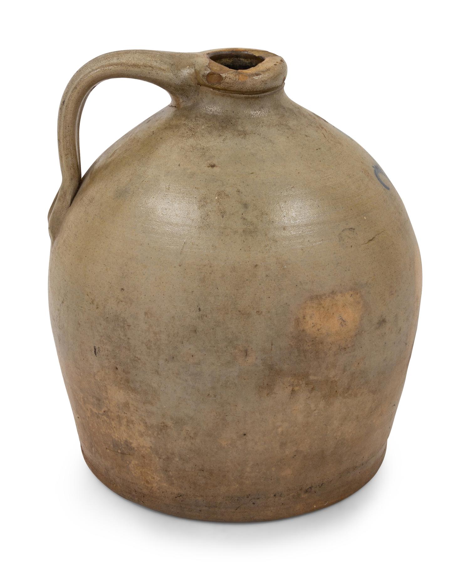 A Cobalt-Decorated Stoneware Two-Gallon Flower Jug