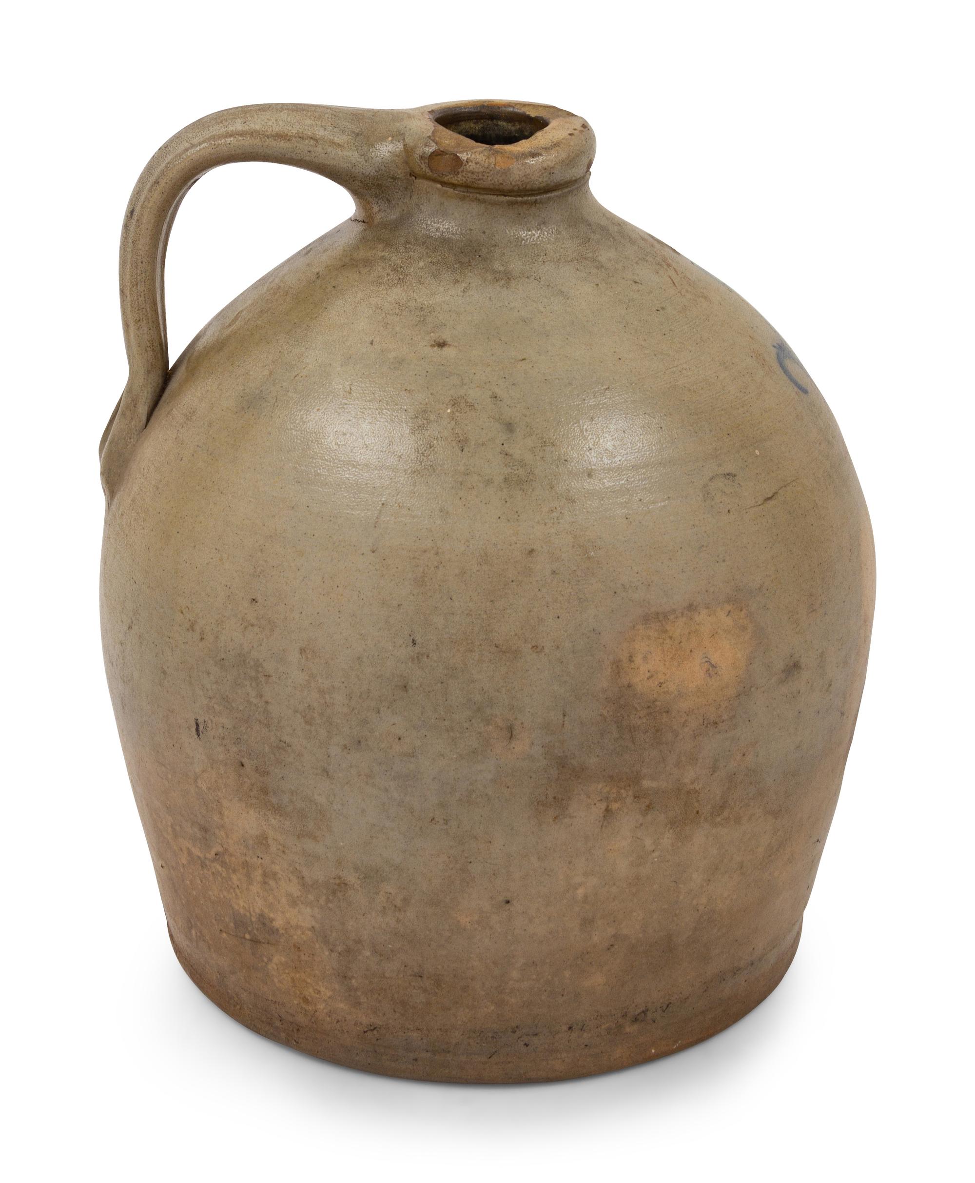 A Cobalt-Decorated Stoneware Two-Gallon Flower Jug