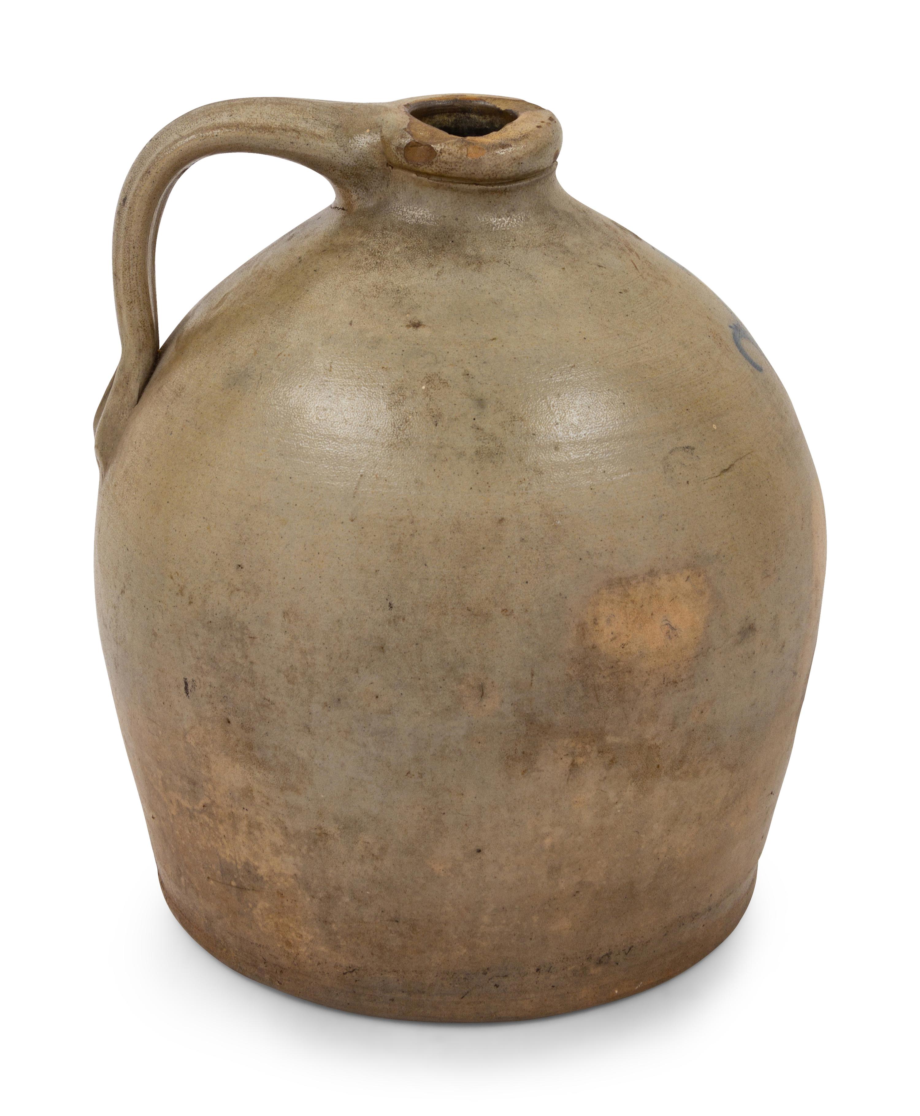 A Cobalt-Decorated Stoneware Two-Gallon Flower Jug