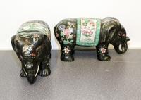A Pair of Chinese Ceramic Pillows Height 6 1/2 x width 12 1/2 inches.