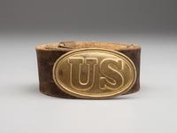 [CIVIL WAR]. Enlisted waist belt equipped with 1839 "US" belt plate.