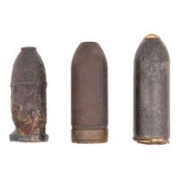 Three Excavated Civil War Artillery Shells, Including a CS Read, a Eureka and a Parrott