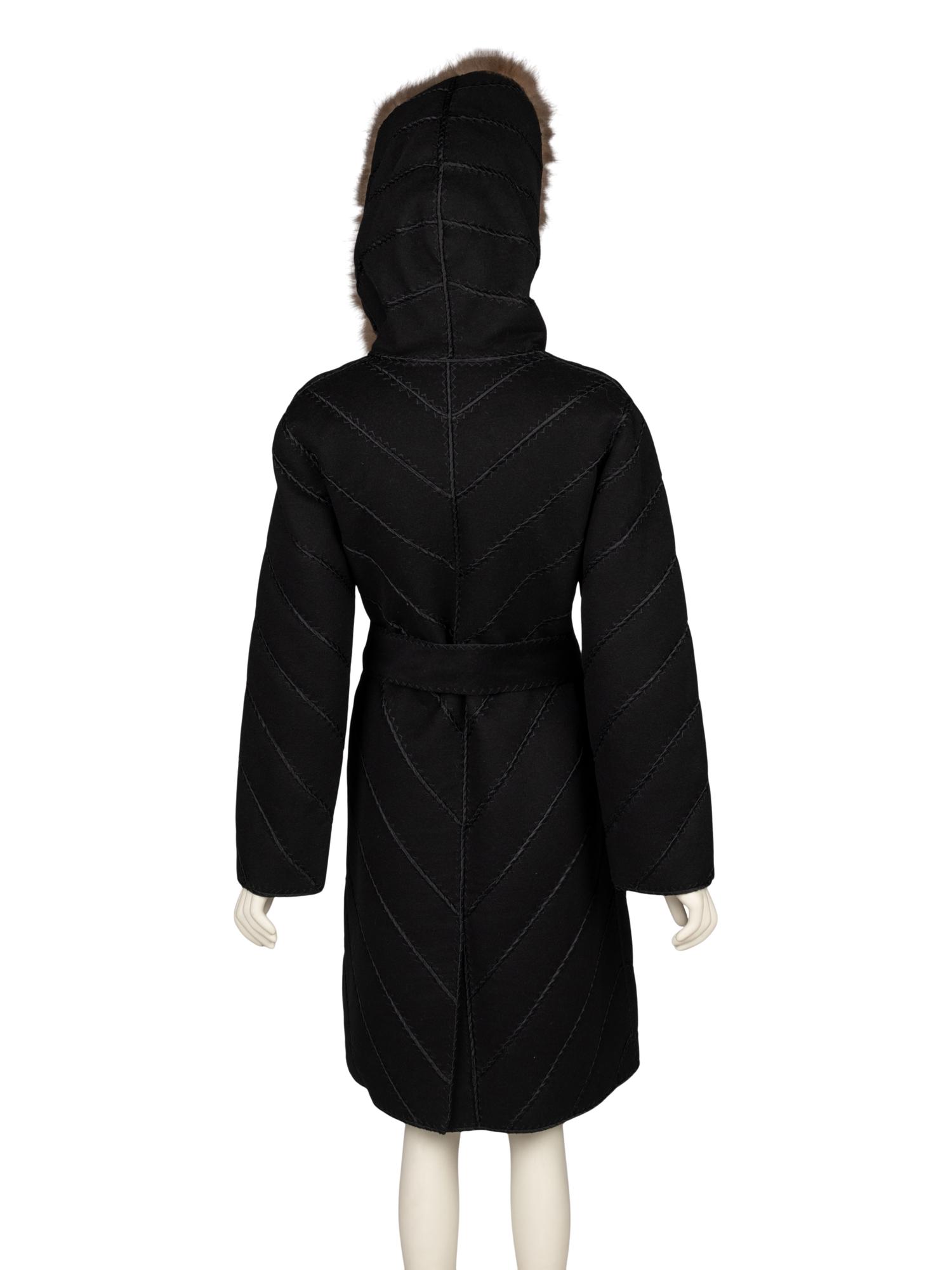 J. Mendel, Barguzine Sable-Trimmed Coat