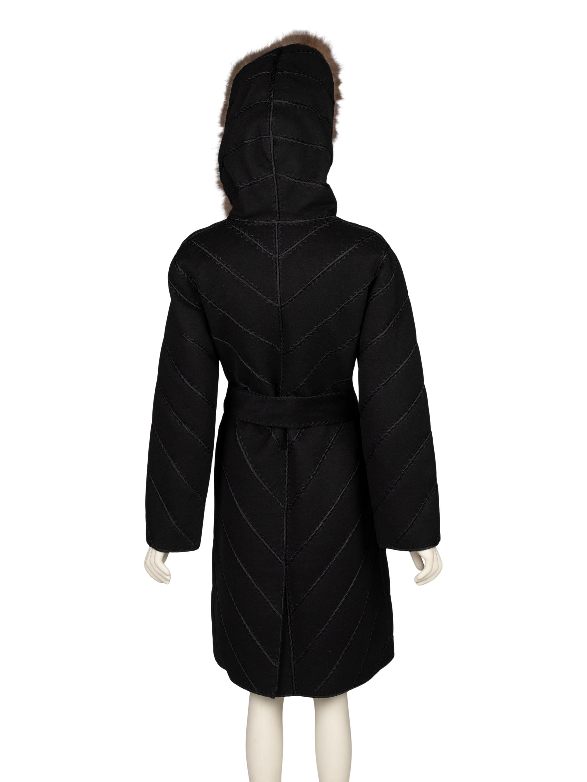 J. Mendel, Barguzine Sable-Trimmed Coat