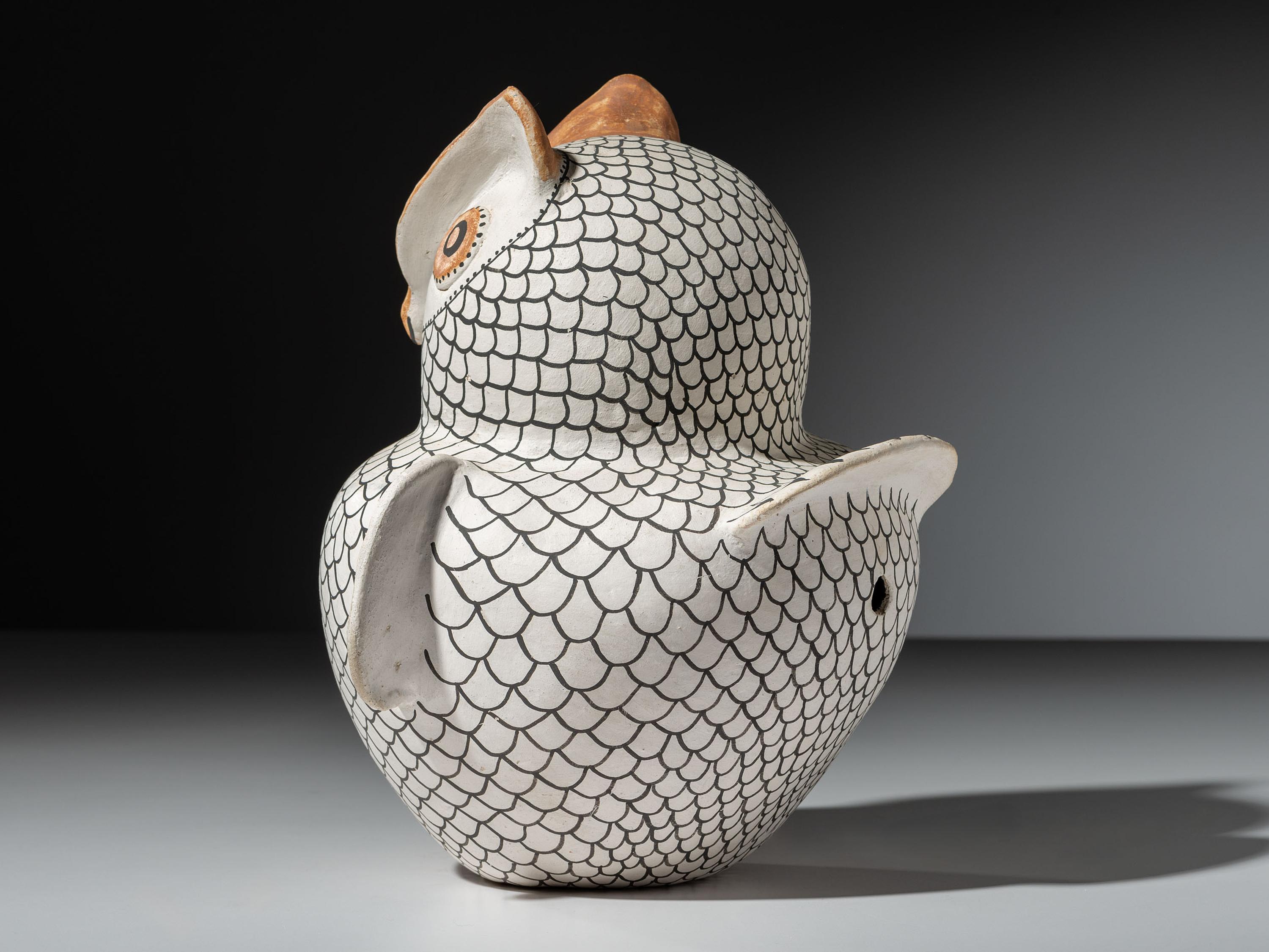 Monumental Pottery Owl