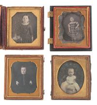 [EARLY PHOTOGRAPHY]. 21 sixth plate daguerreotypes of children.