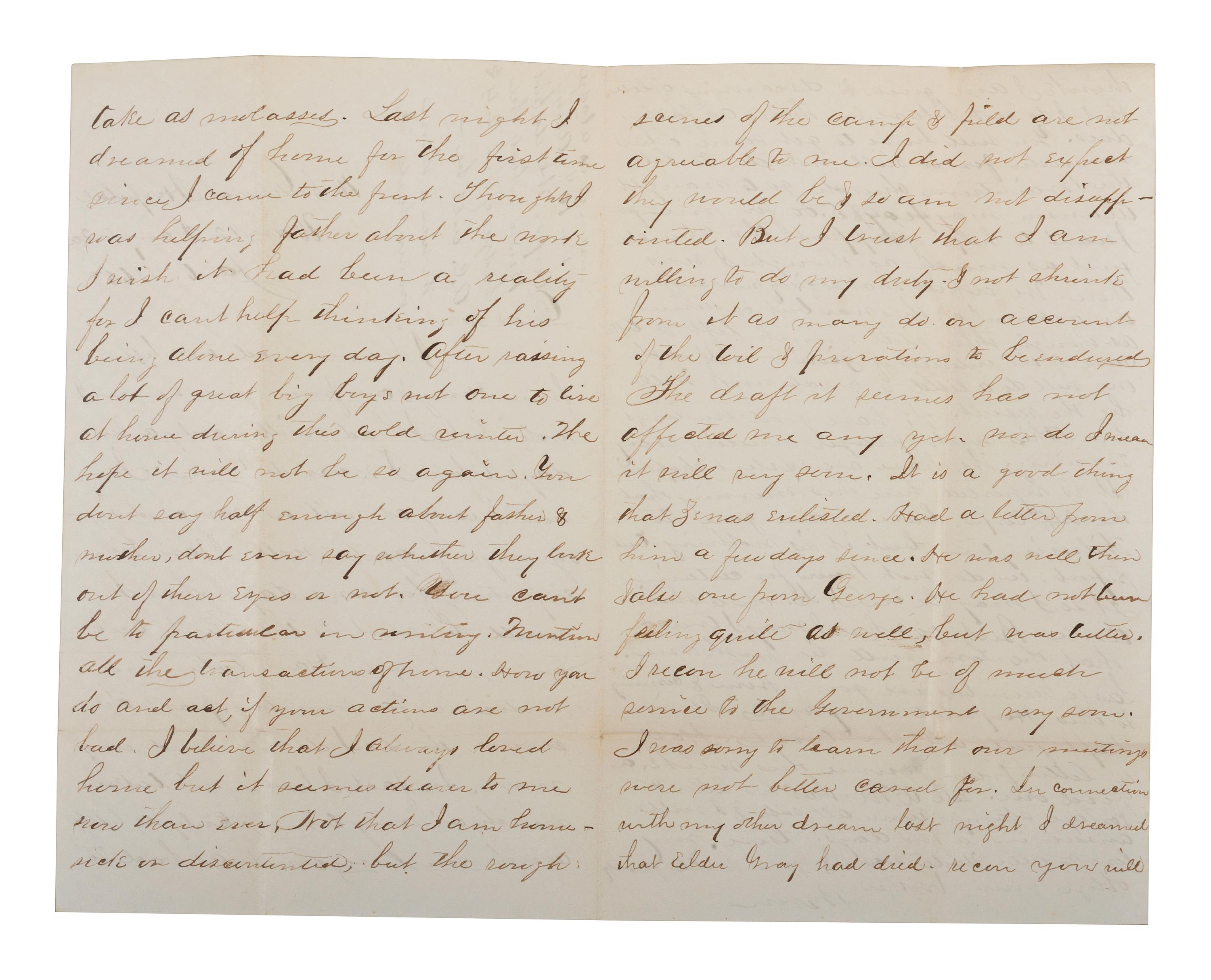 Private Byron Smith, 203rd Pennsylvania Infantry Regiment. Autographed letter with X Corps badge sent home to his sister. Hampton, VA, 6 January 1865.