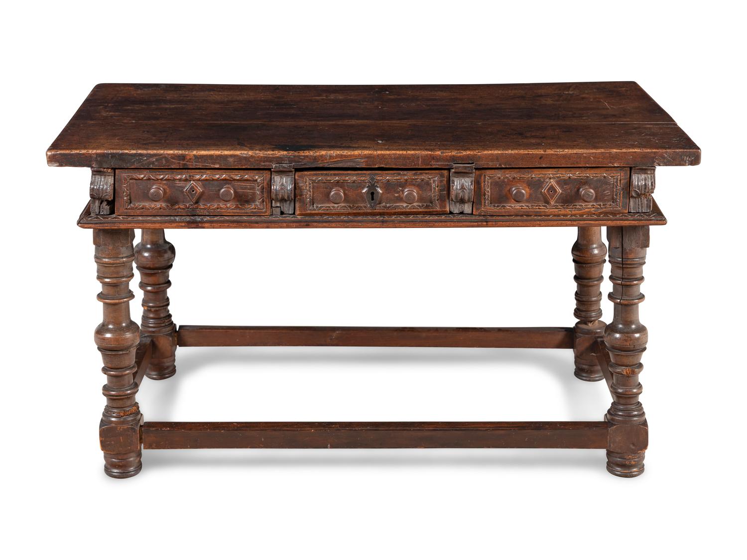 A Spanish Baroque Walnut Table