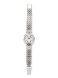 PATEK PHILIPPE, WHITE GOLD AND DIAMOND WATCH