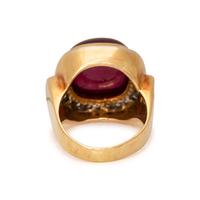 PINK TOURMALINE AND DIAMOND RING