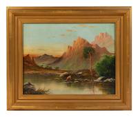 Mountain Landscape with Bulls