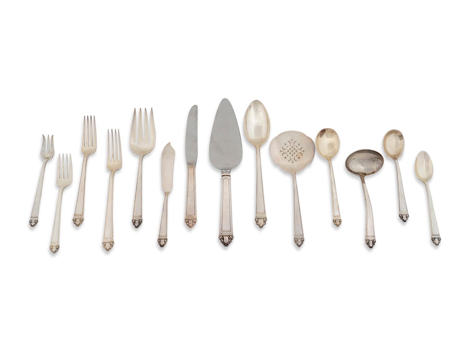 A 93-Piece American Silver Flatware Service — Watson Silver Co., Attleboro, MA
