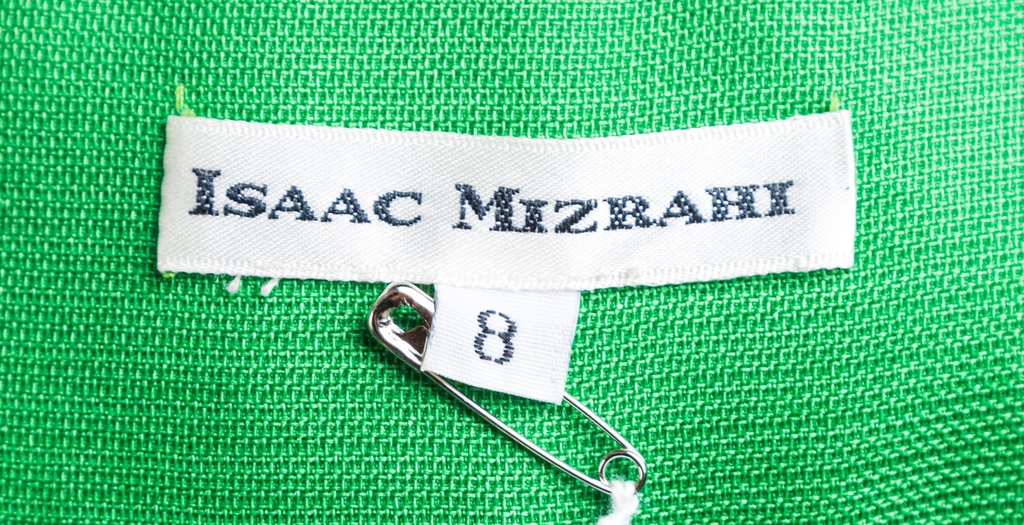 A Isaac Mizrahi Green Silk Jacket, Size 8.