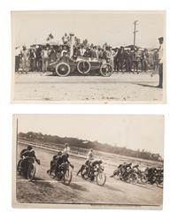 [EPHEMERA]. A group of 52 RPPCs & photographs of automobiles, bicycles, and motorbikes.