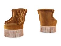A Pair of Napoleon III Style Velvet-Upholstered Chauffeuses