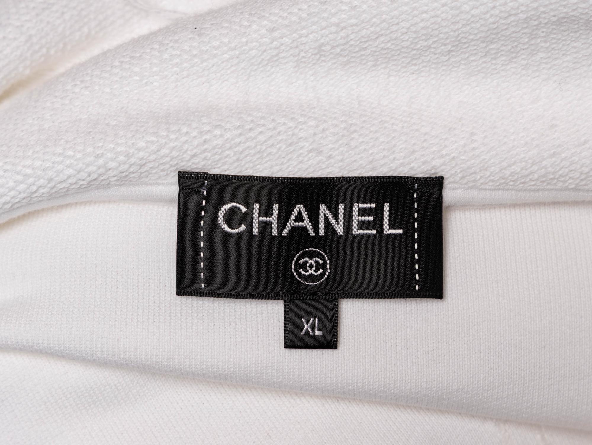 Chanel, White Appliquéd Hoodie