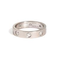 CARTIER, WHITE GOLD AND DIAMOND 'LOVE' RING