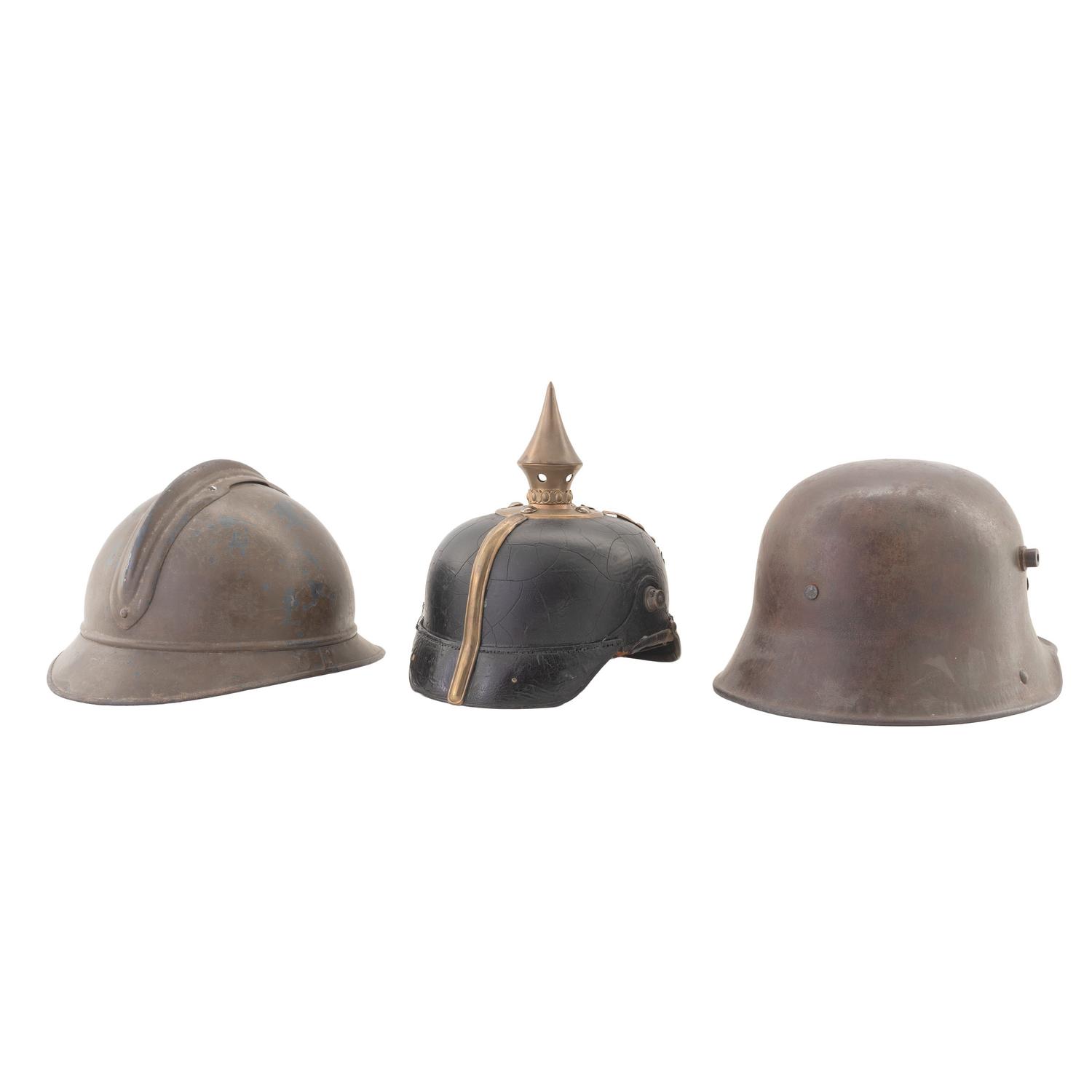 Lot of Three WWI Helmets