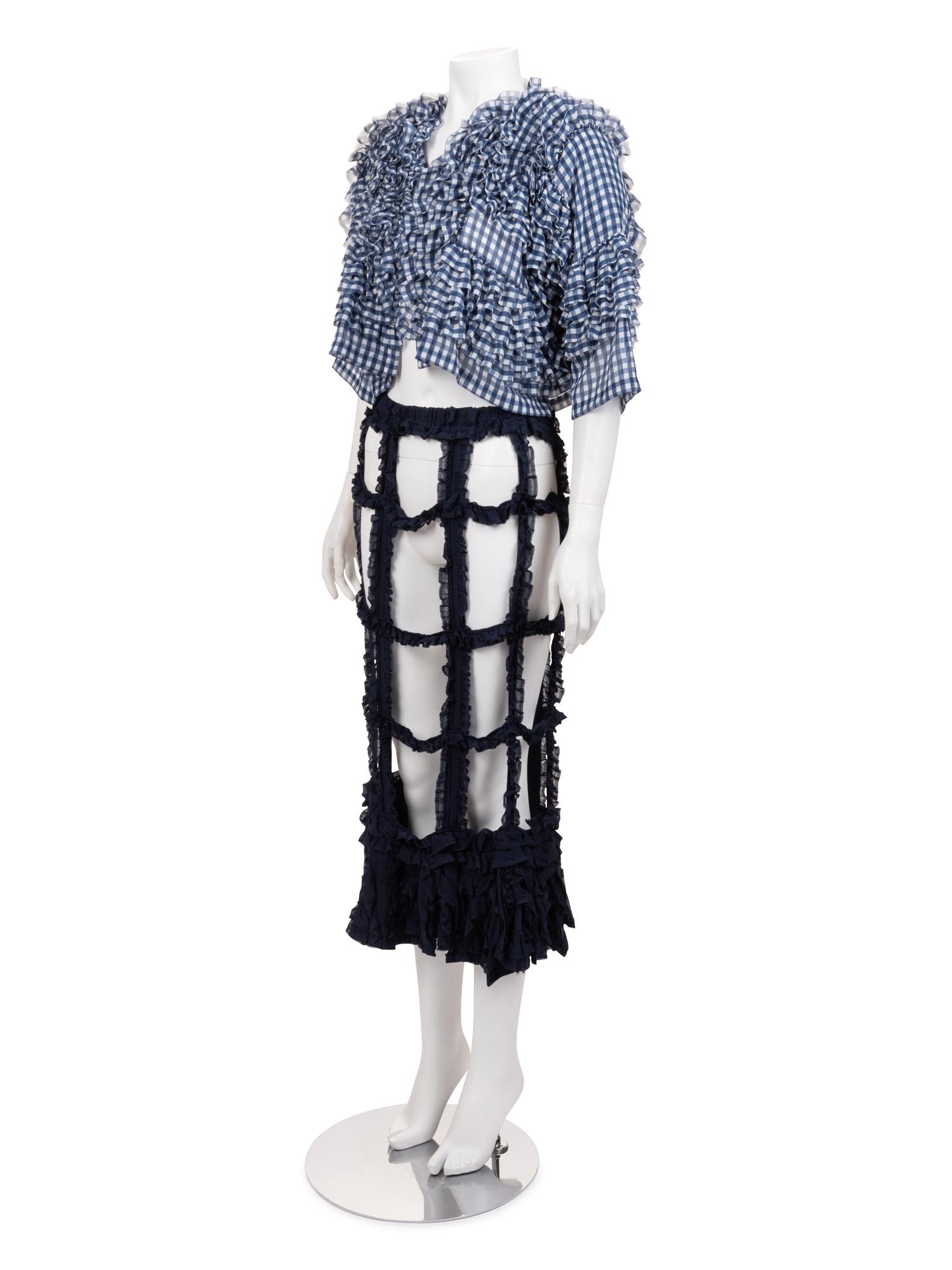 Comme des Garçons Gingham Jacket and Ruffled Skirt, Spring 2008