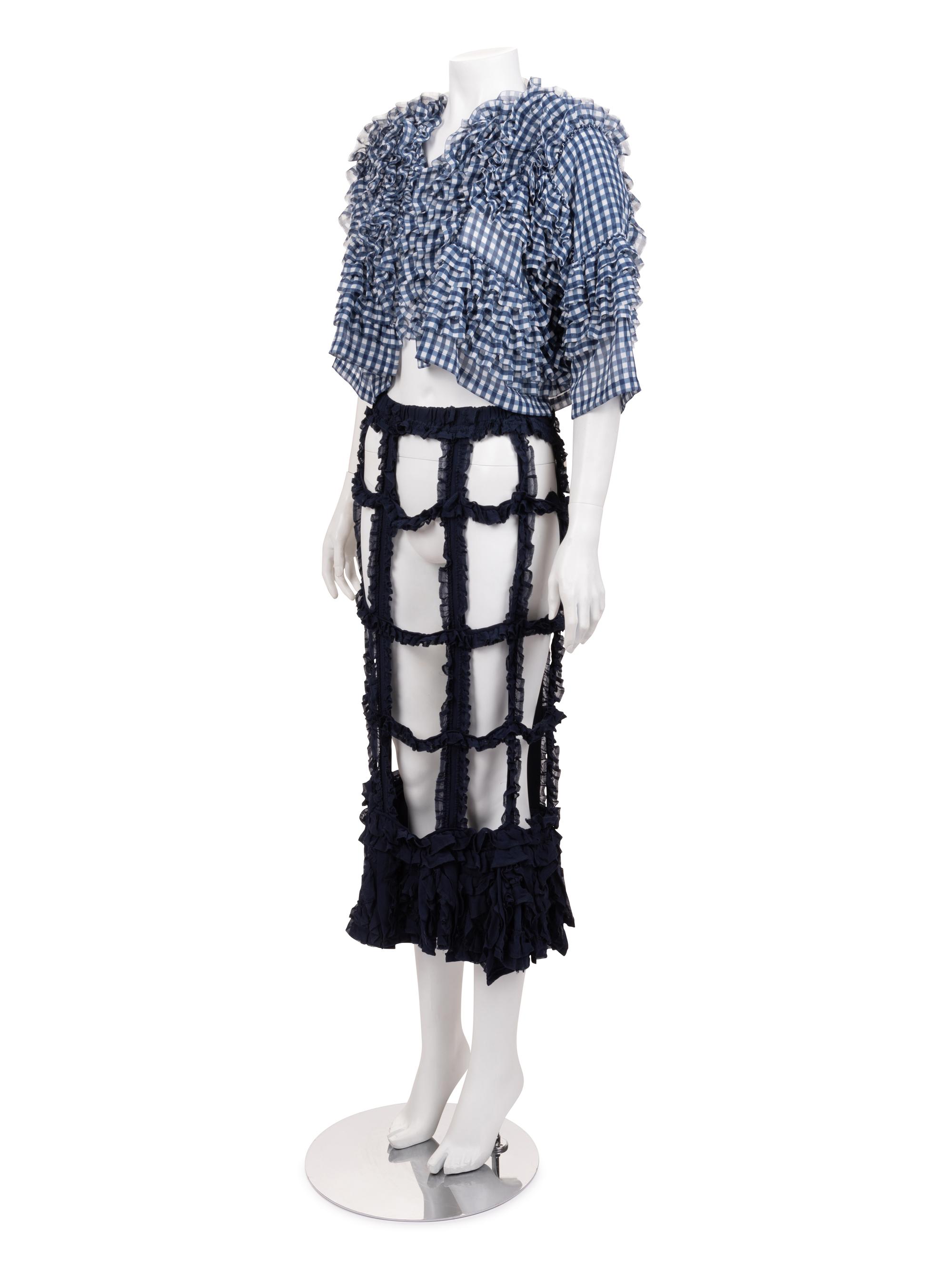 Comme des Garçons Gingham Jacket and Ruffled Skirt, Spring 2008