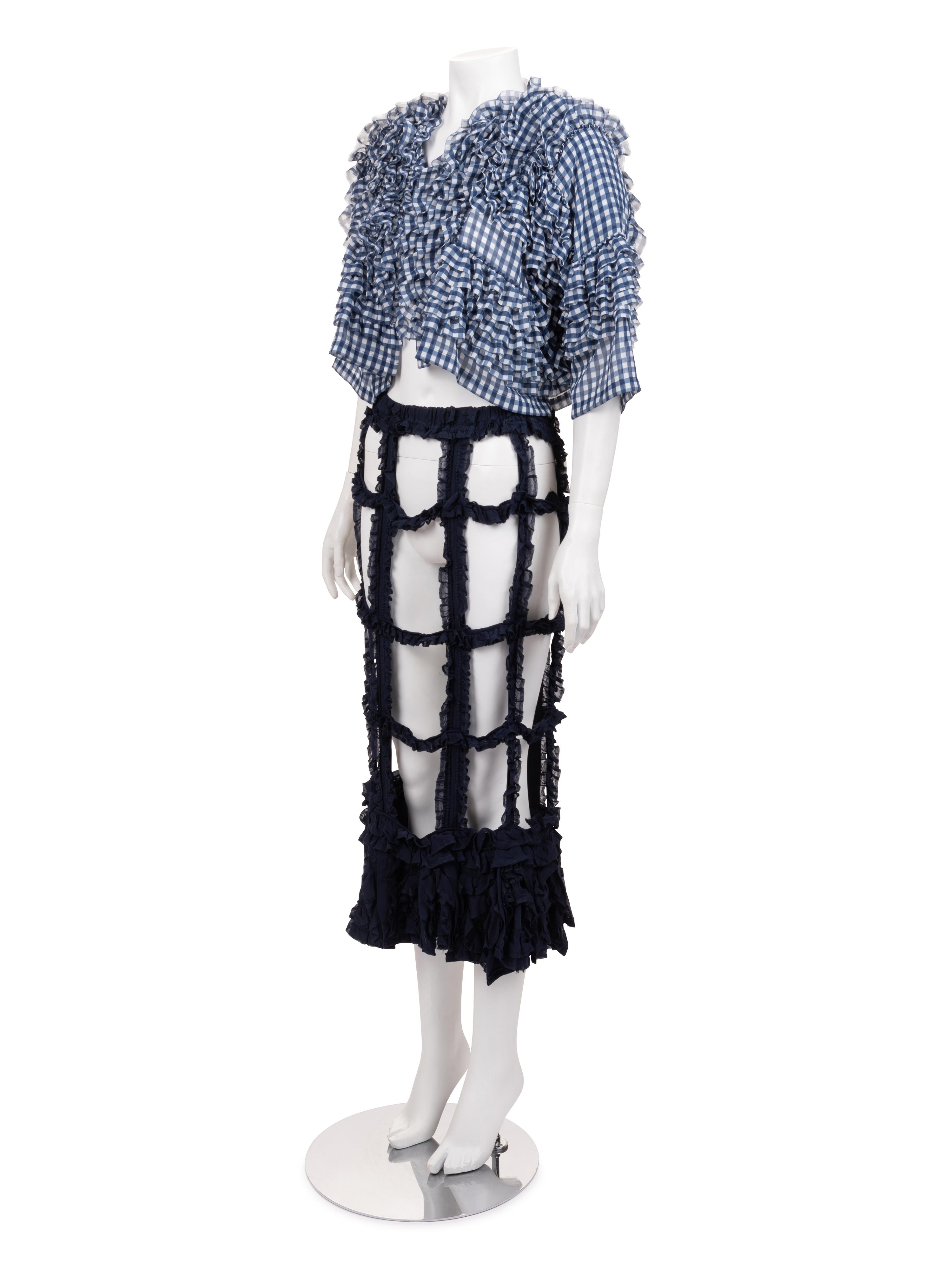 Comme des Garçons Gingham Jacket and Ruffled Skirt, Spring 2008