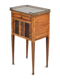 A Louis XVI Style Faux Book-Front Side Table