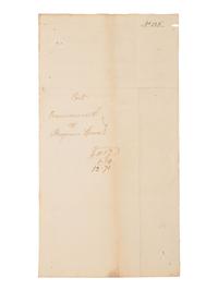 [AFRICAN AMERICANA]. Manuscript listing fees assessed for the trial of a "negro man" who was "Tried & convicted" for robbery. Washington County, Pennsylvania. 22 September 1810.