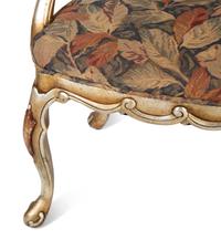A Set of Venetian Style Silver and Gilt Gessoed Dining Chairs — 20TH CENTURY