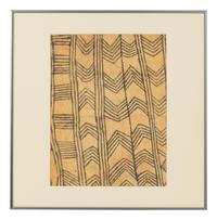 A Group of Nine Pongo Bark Cloth Drawings