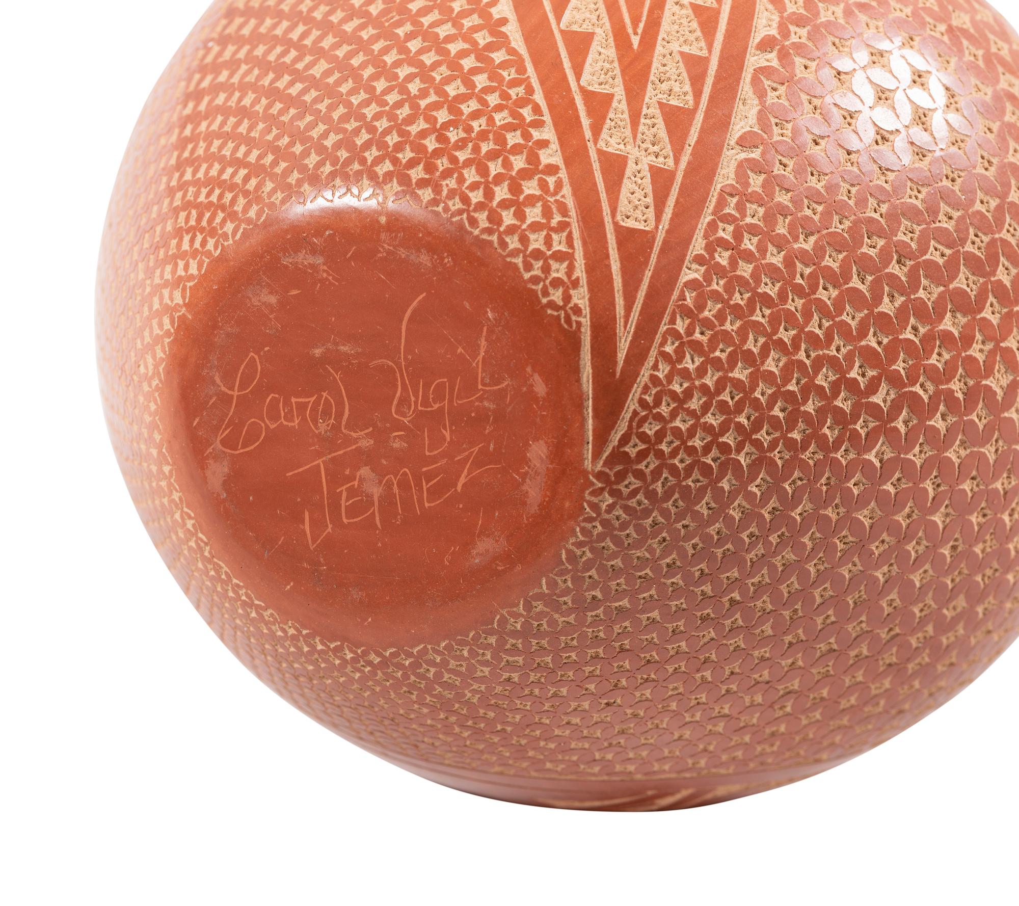 Sgraffito Pottery Wedding Vase, with Twisted Handle
