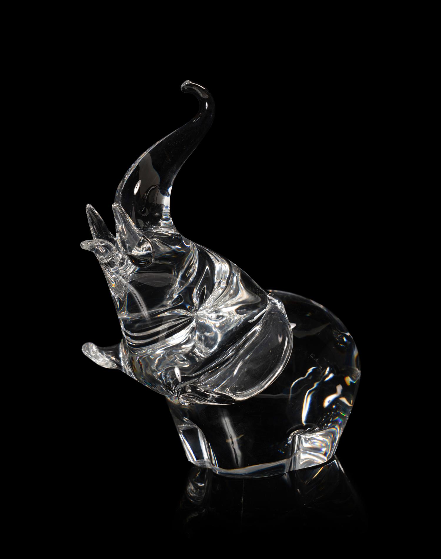 A Group of Five Glass Animal Figurines